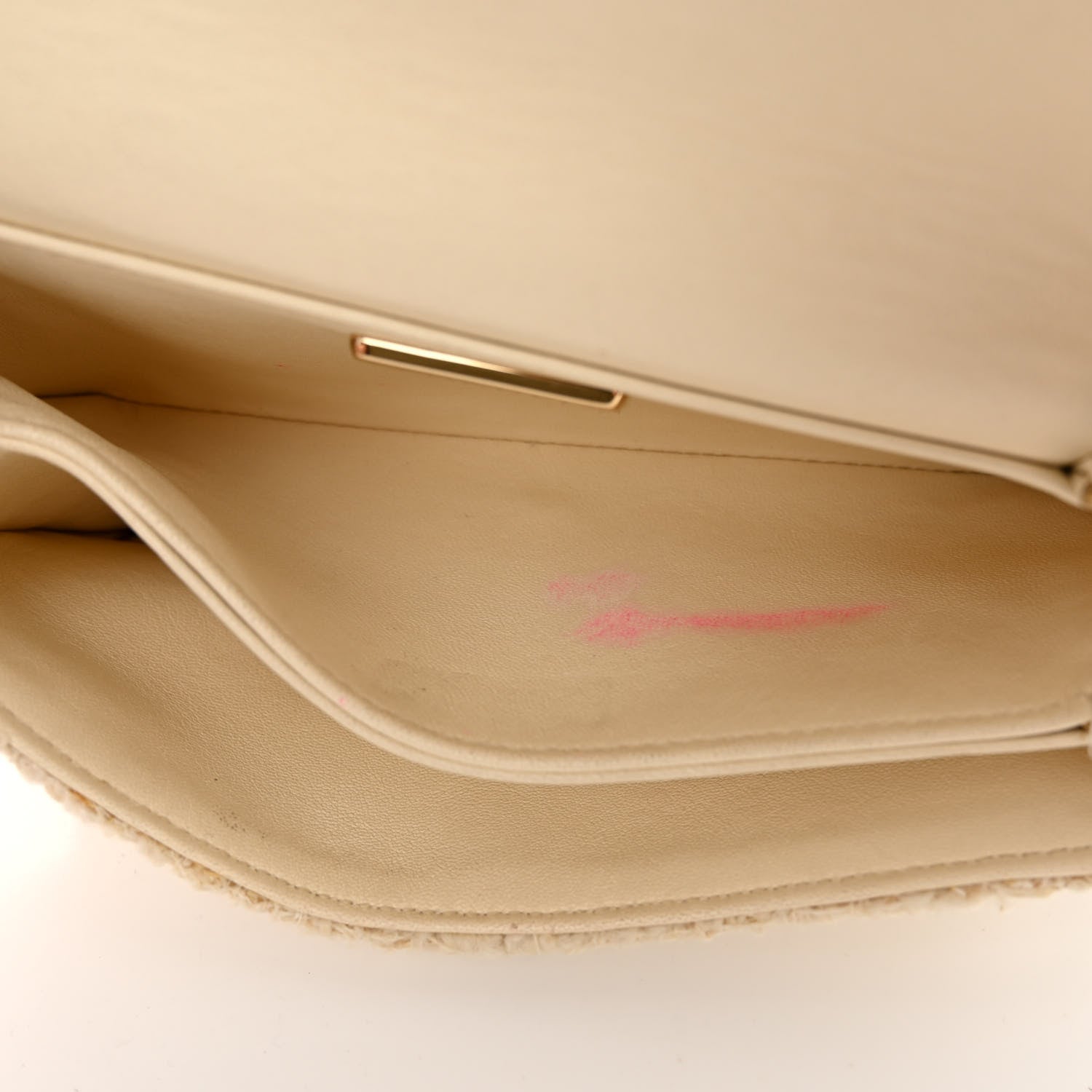 Chanel Tweed Flower Embroidered Flap Bag Ecru White 5 of 11