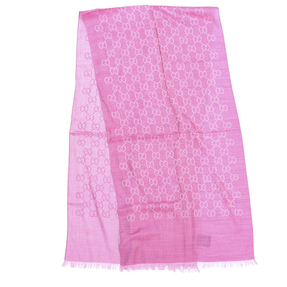 Gucci Wool Silk GG Monogram GGNat Scarf Roseate 2 of 4