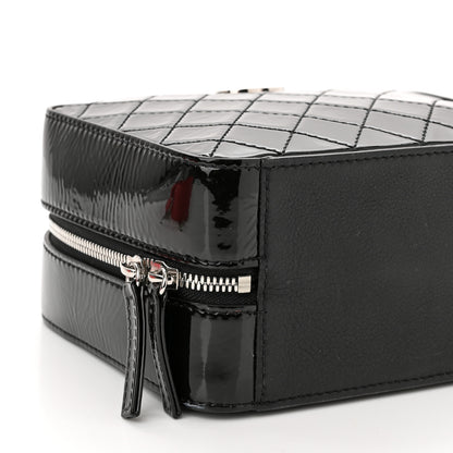 Chanel Patent Quilted Travel Kit Vanity Case Black 9 of 11