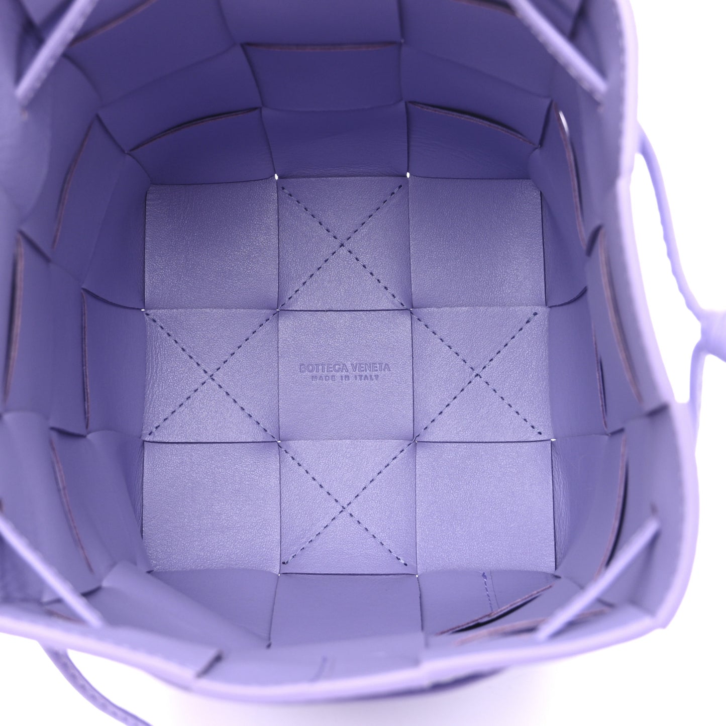 Nappa Maxi Intrecciato Small Cassette Bucket Bag Wisteria