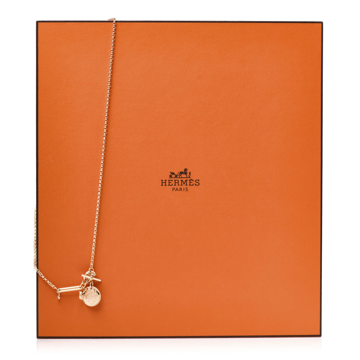 18K Rose Gold Diamond PM Ex-Libris Pendant Necklace