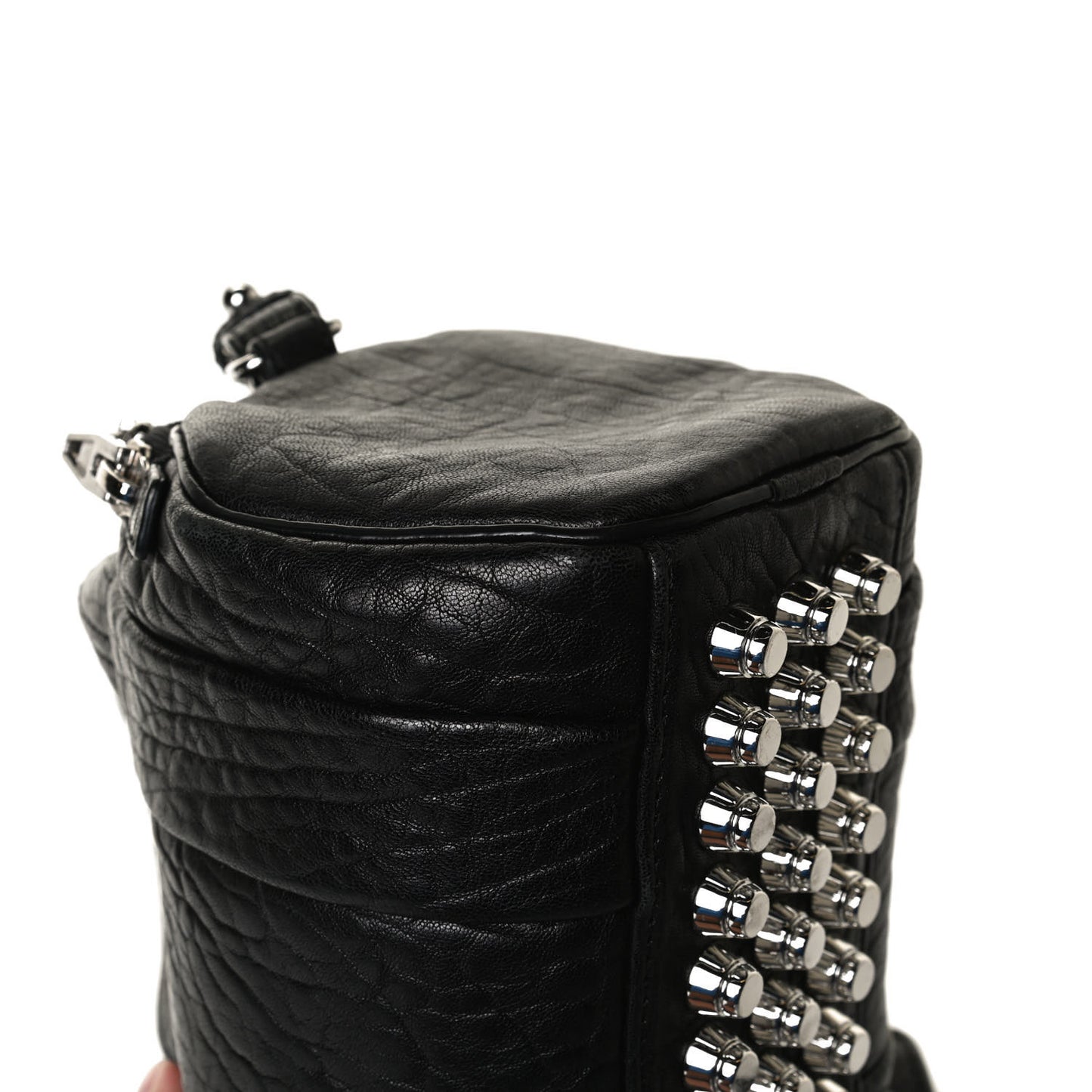 Pebbled Lambskin Mini Rockie Black Rhodium Hardware