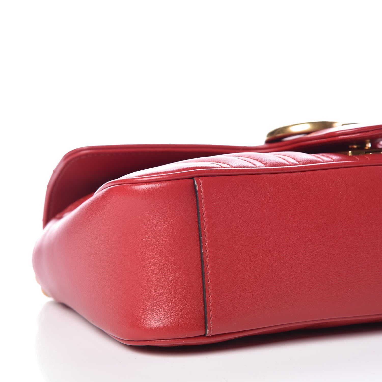 Gucci Calfskin Matelasse Small GG Marmont Shoulder Bag Hibiscus Red 6 of 10