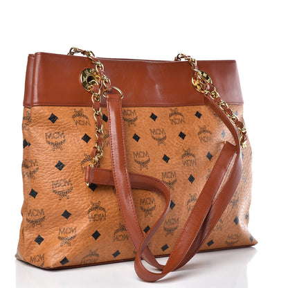 MCM Visetos Shopping Tote Cognac 3 of 10