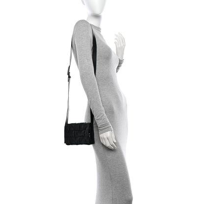 Bottega Veneta Paper Calfskin Maxi Intrecciato Small Cassette Crossbody Bag Black 2 of 12