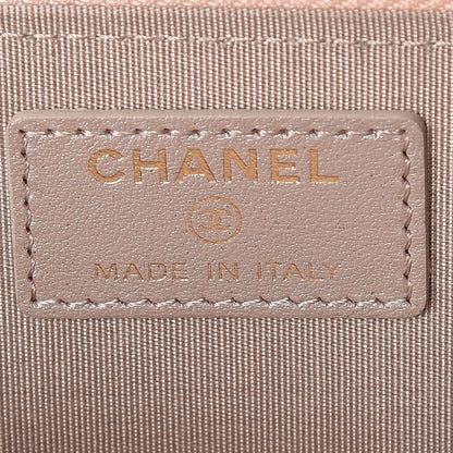 Chanel Iridescent Caviar Quilted Key Holder Case Light Gold 9 of 11