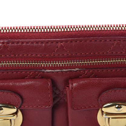 Marc Jacobs Lambskin Quilted Zip Clutch Wallet Poppy 7 of 7