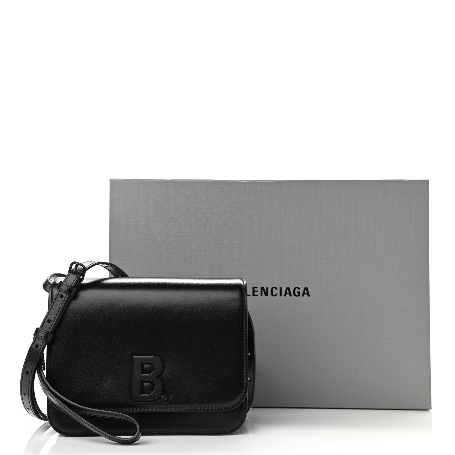 Balenciaga Shiny Box Calfskin Small B Bag Black 11 of 11