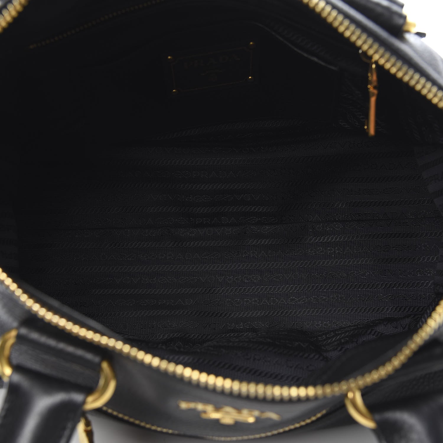 Prada Vitello Daino Shopping Satchel Black 5 of 9