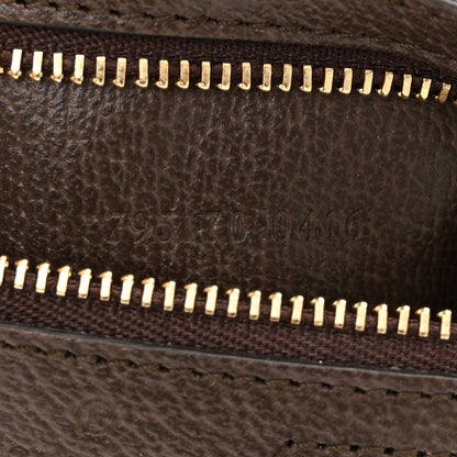 Gucci GG Supreme Monogram Textured Calfskin Web Super Mini Ophidia Shoulder Bag Beige Ebony New Acero 7 of 10