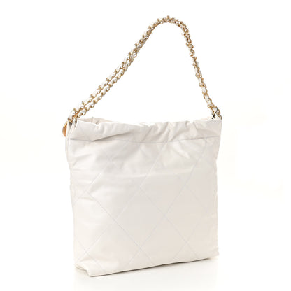 Chanel Shiny Calfskin Quilted Small Chanel 22 White 4 of 11