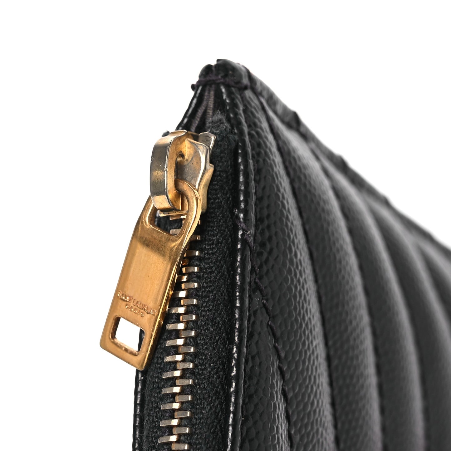 Grain De Poudre Chevron Monogram Bill Pouch Black