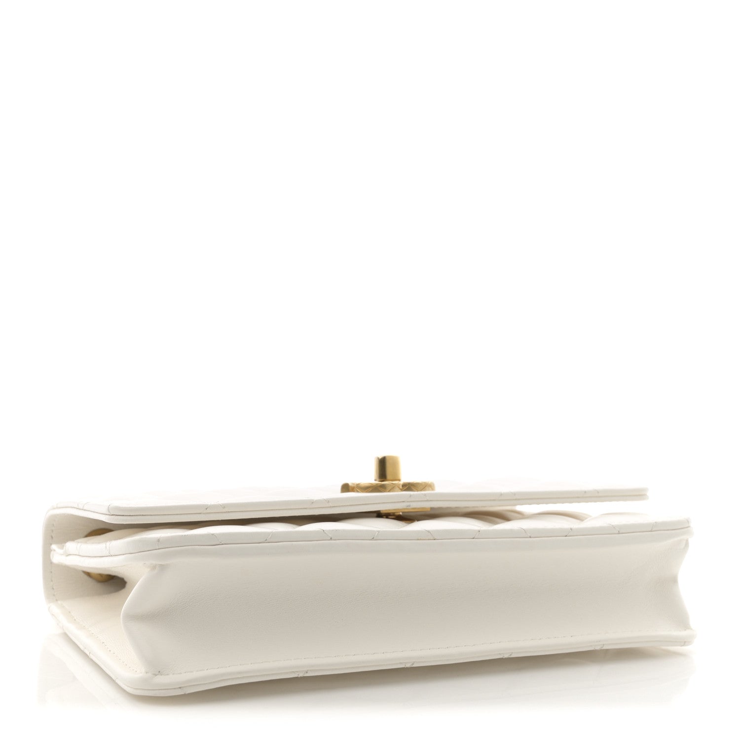 Chanel Lambskin Quilted Pillow Crush Wallet On Chain WOC White 4 of 11