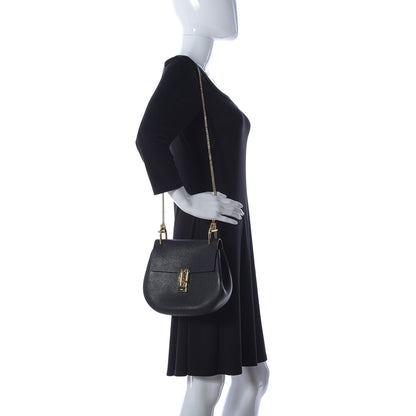 Chloe Grained Lambskin Drew Shoulder Bag Black 2 of 9
