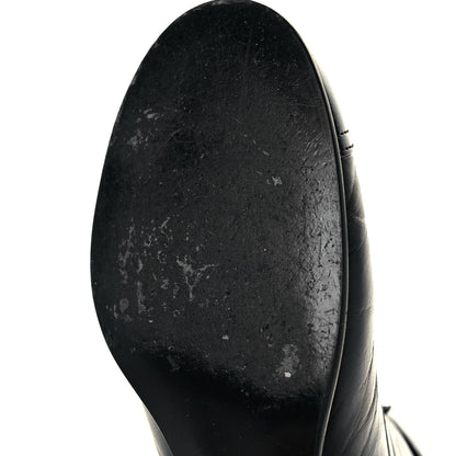 Chanel Calfskin Patent Pearl Short Boots 40 Black Gold 8 of 10