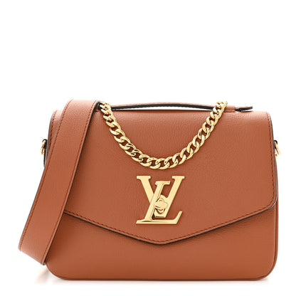 Louis Vuitton Grained Calfskin Lockme Oxford Cognac 1 of 10