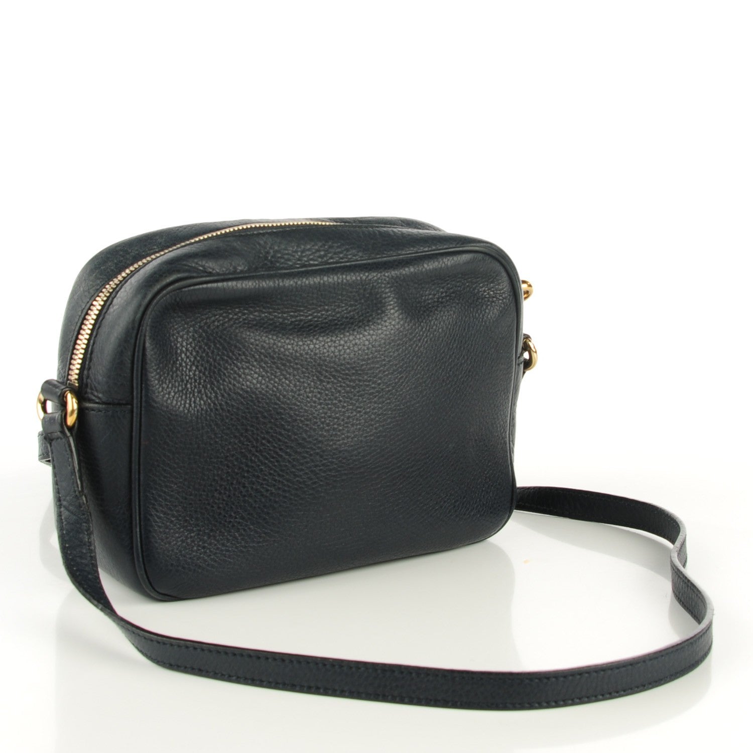 Gucci Pebbled Calfskin Small Soho Disco Bag Blue 3 of 7