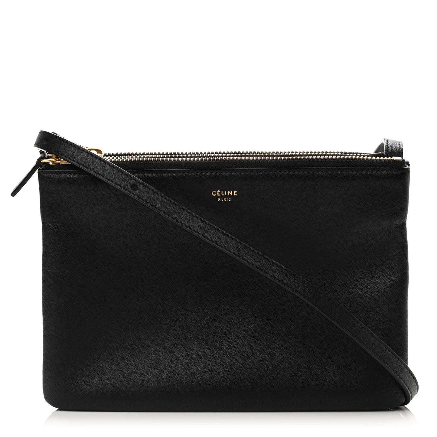 Lambskin Small Trio Crossbody Bag Black