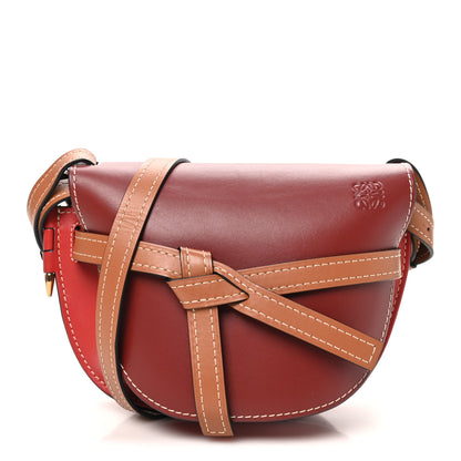 Loewe Calfskin Small Gate Crossbody Bag Garnet Pomodoro 1 of 9