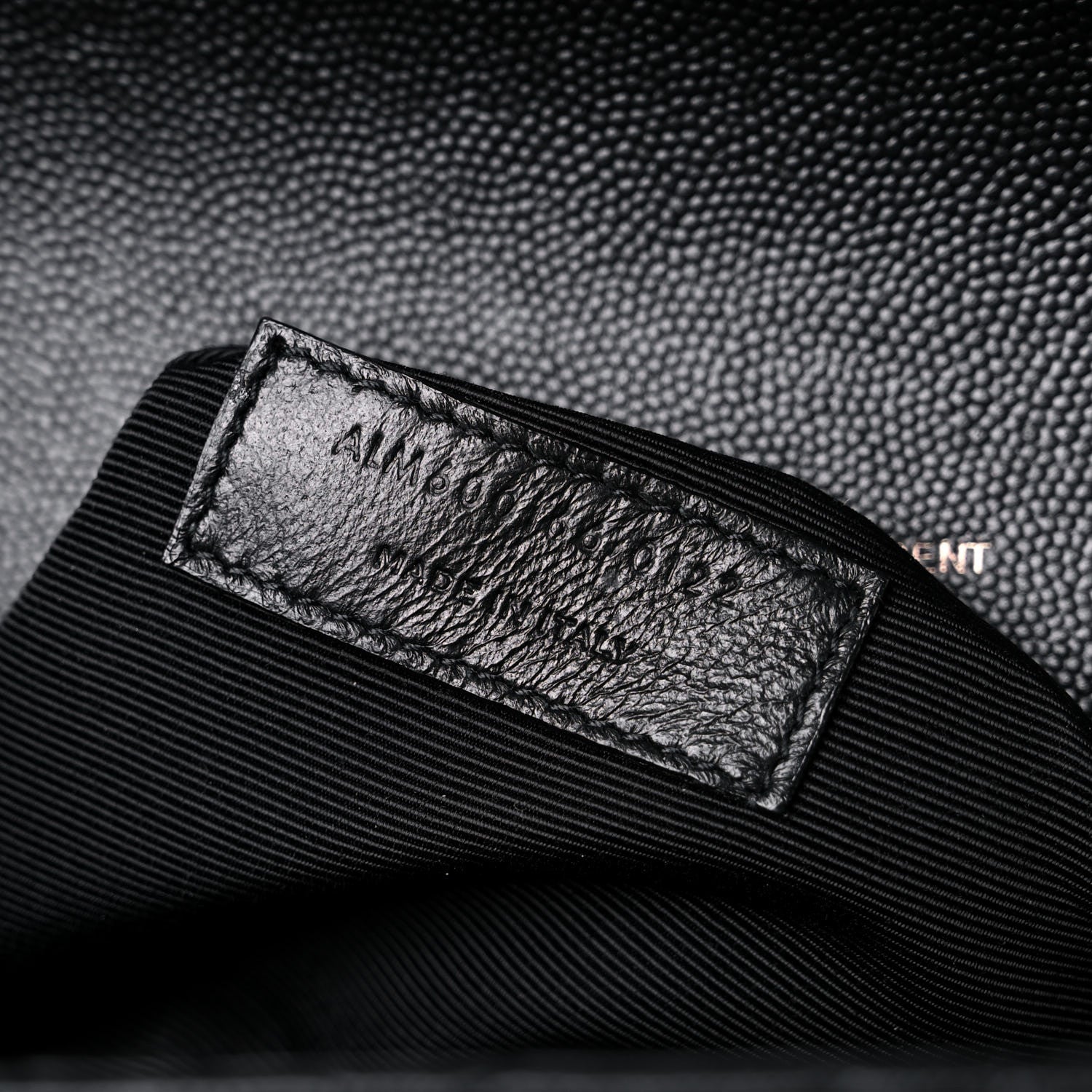 Saint Laurent Grain De Poudre Textured Mixed Matelasse Large Triquilt Monogram Monochrome Satchel Black 7 of 11