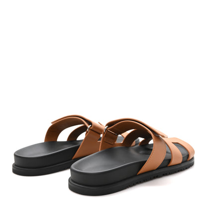 Hermes Calfskin Womens Chypre Sandals 39 Naturel 5 of 10
