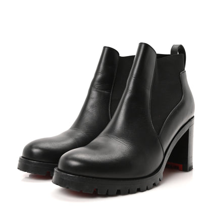 Christian Louboutin Calfskin Marchacroche 70 Chelsea Boots 39.5 Black 4 of 9