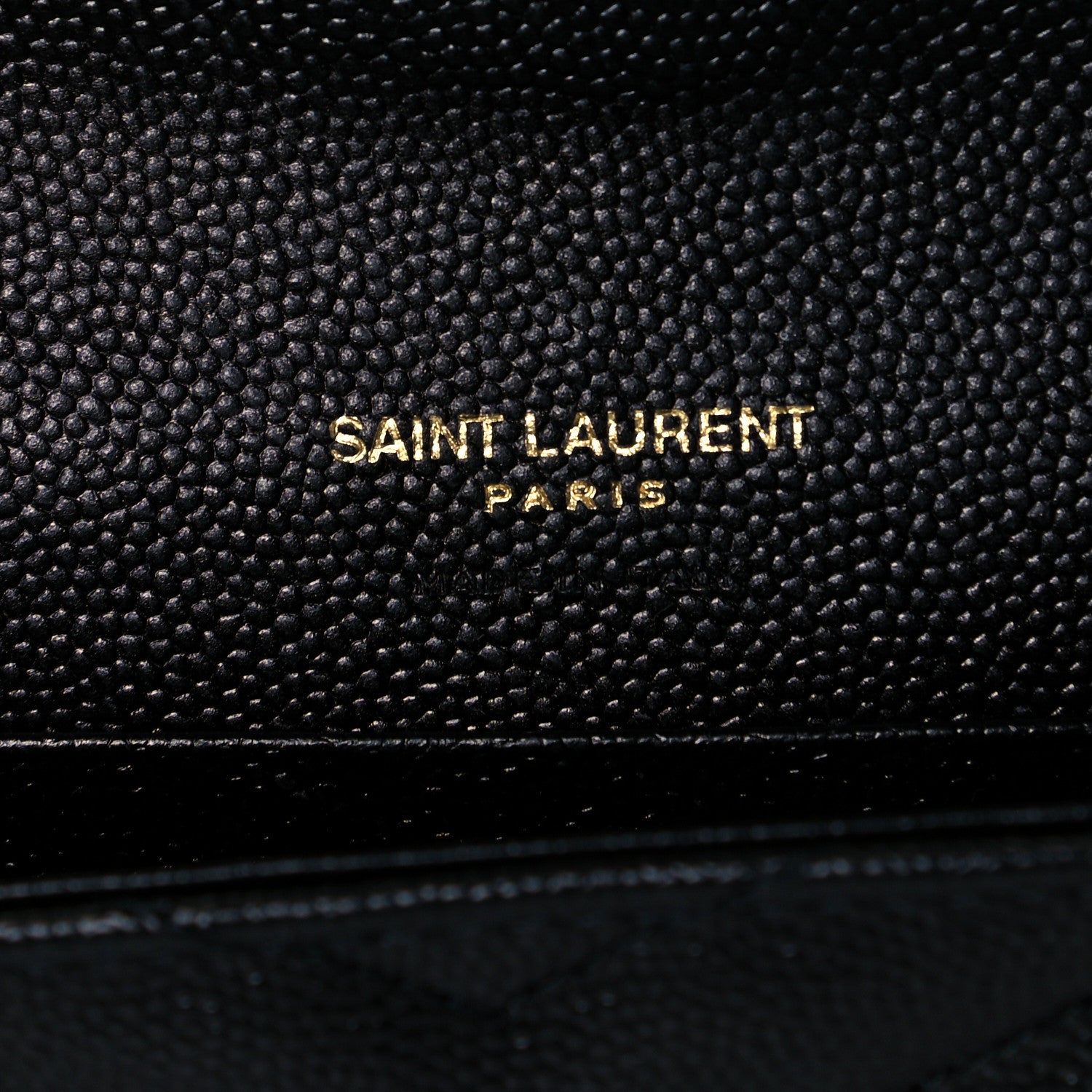 Saint Laurent Grain De Poudre Matelasse Chevron Small Monogram Envelope Wallet Black 6 of 8