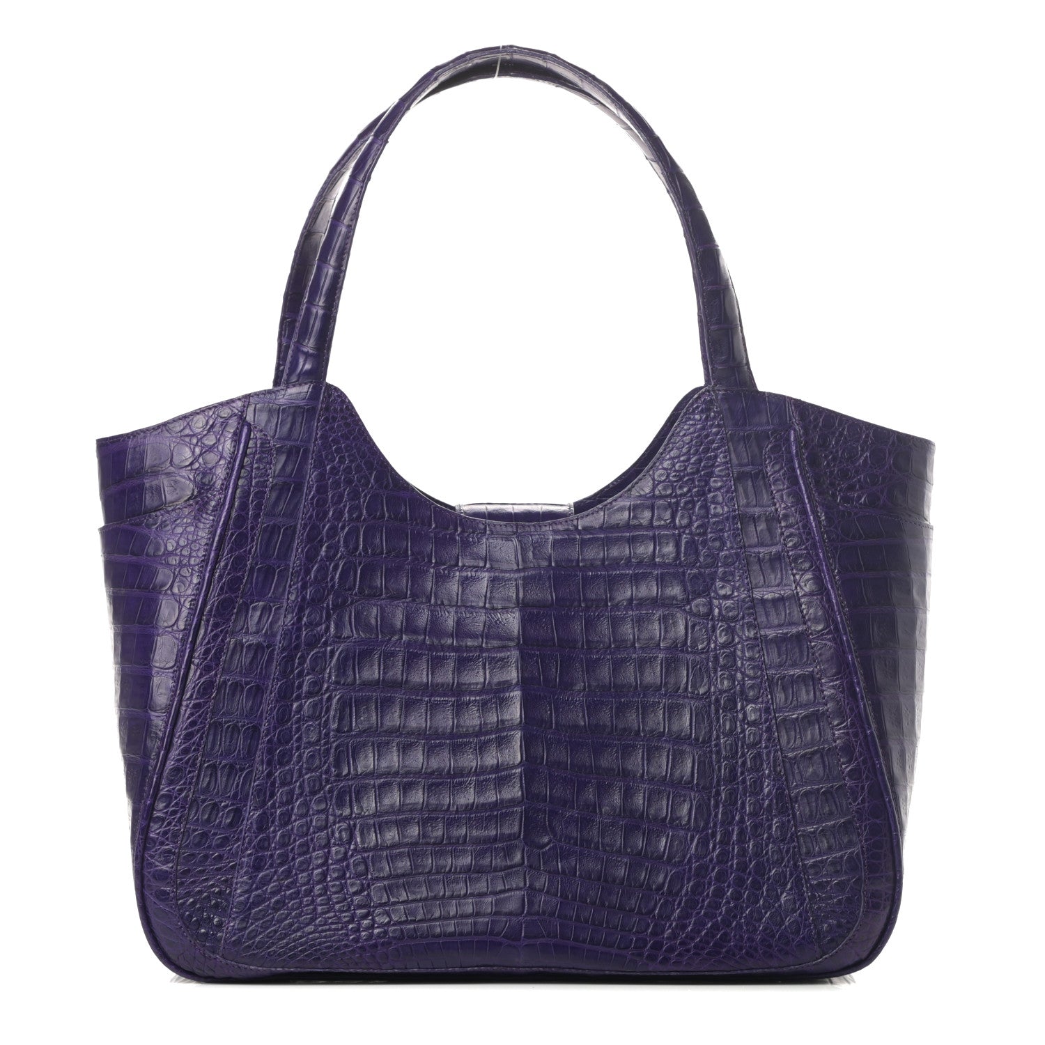 Nancy Gonzalez Crocodile Shoulder Bag Bright Purple 1 of 12