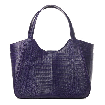 Nancy Gonzalez Crocodile Shoulder Bag Bright Purple 1 of 12