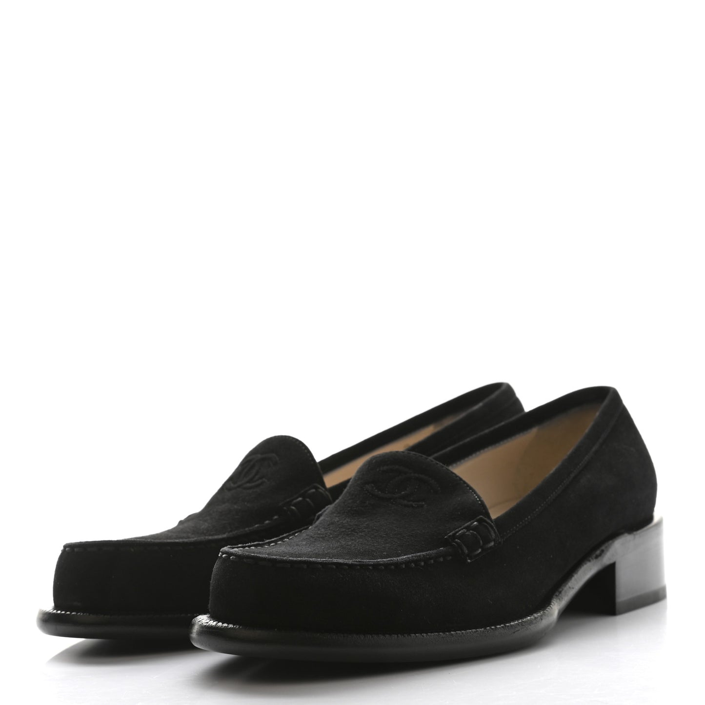 Suede CC Mocassin Loafers 37 Black