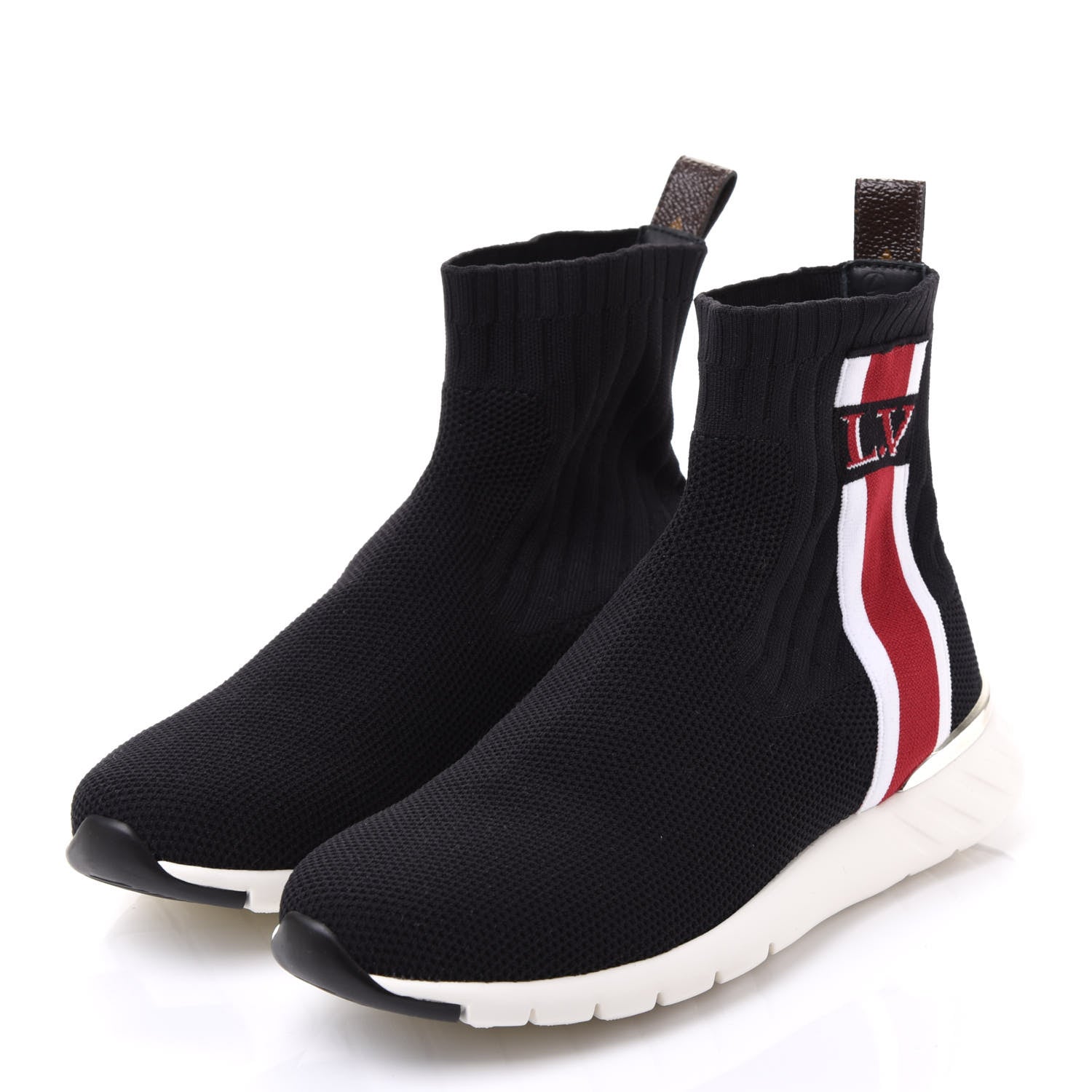 Louis Vuitton Stretch Fabric Aftergame Sneaker Boots 36 Black 2 of 8