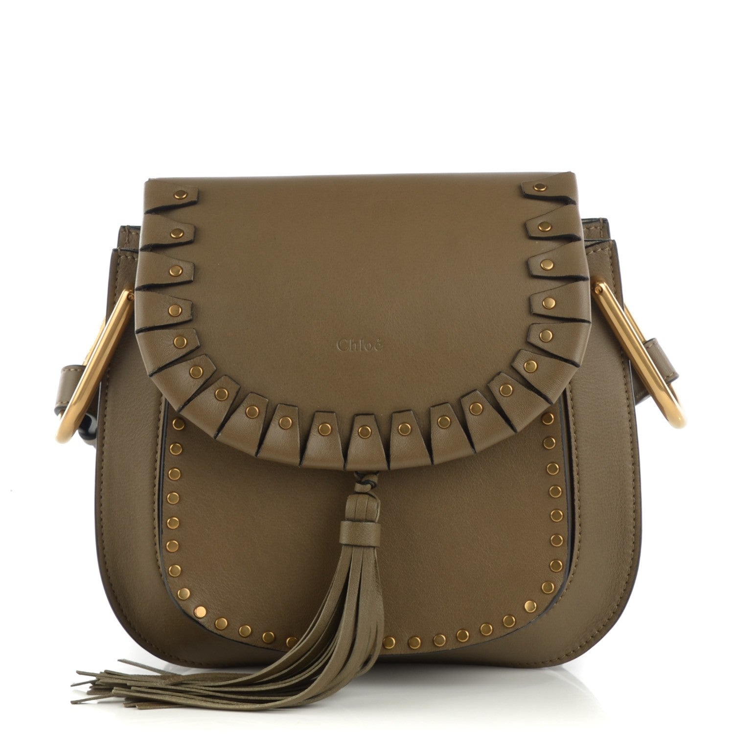 Chloe Calfskin Small Hudson Shoulder Bag Merino Grey 1 of 7