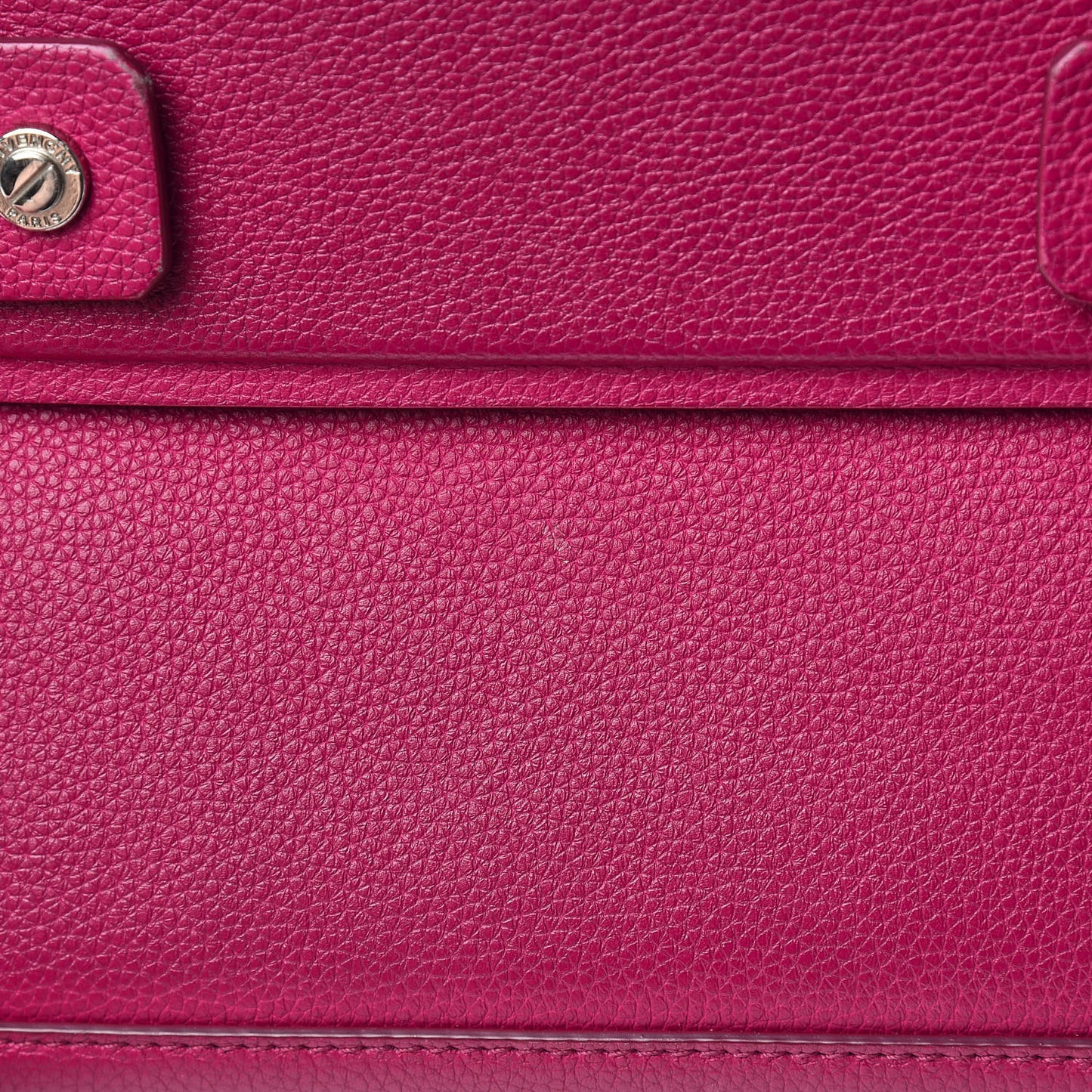 Grained Calfskin Mini Horizon Satchel Fushia