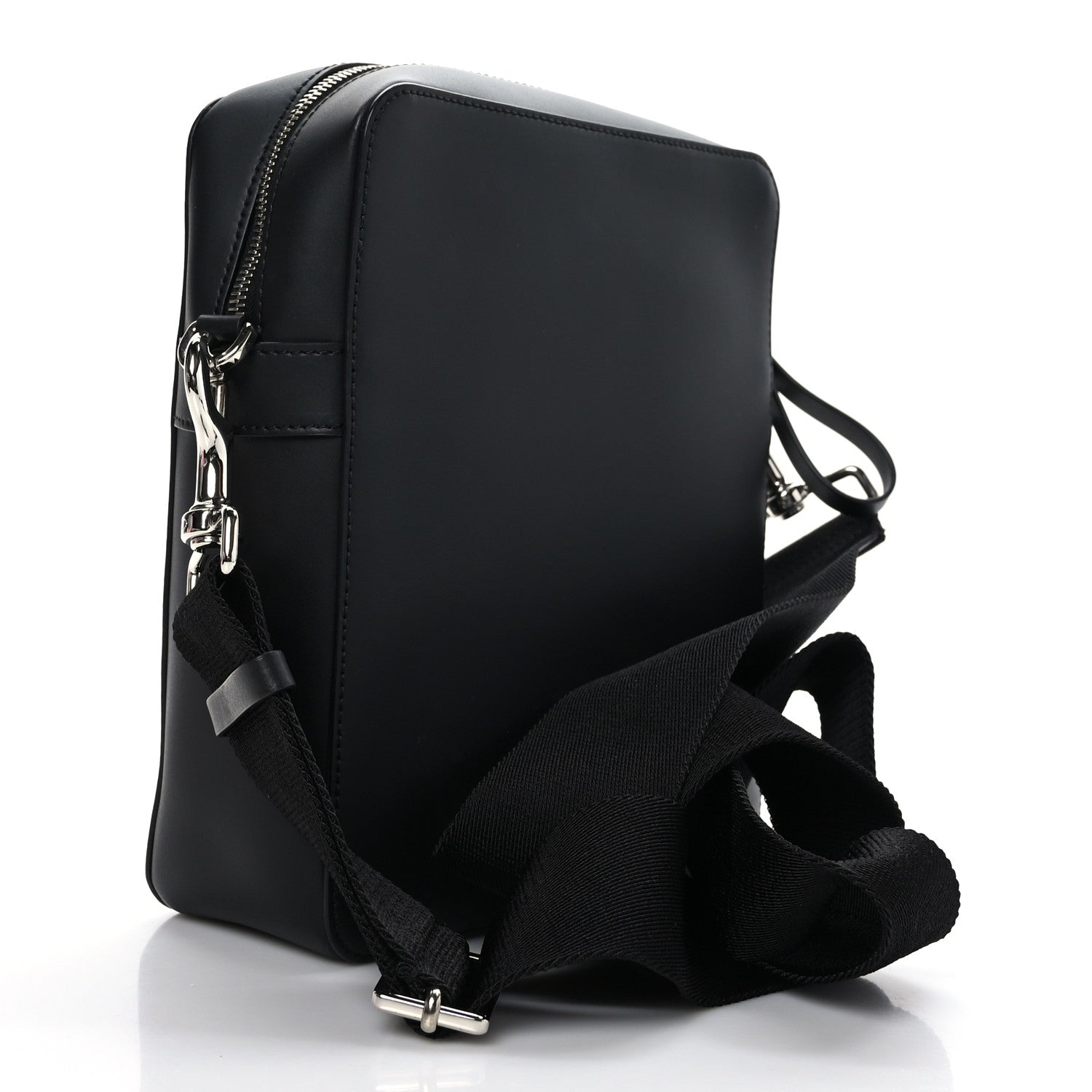 Valentino Garavani Smooth Calfskin Mens VLogo Messenger Black 3 of 8