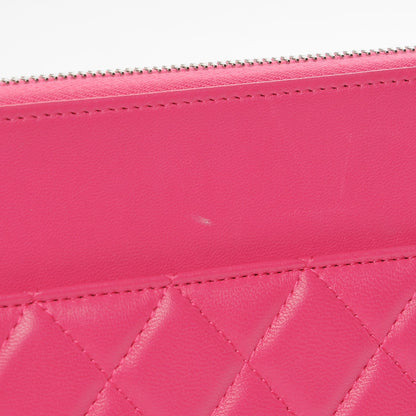 Chanel Lambskin Quilted Travel Case Pink 5 of 10