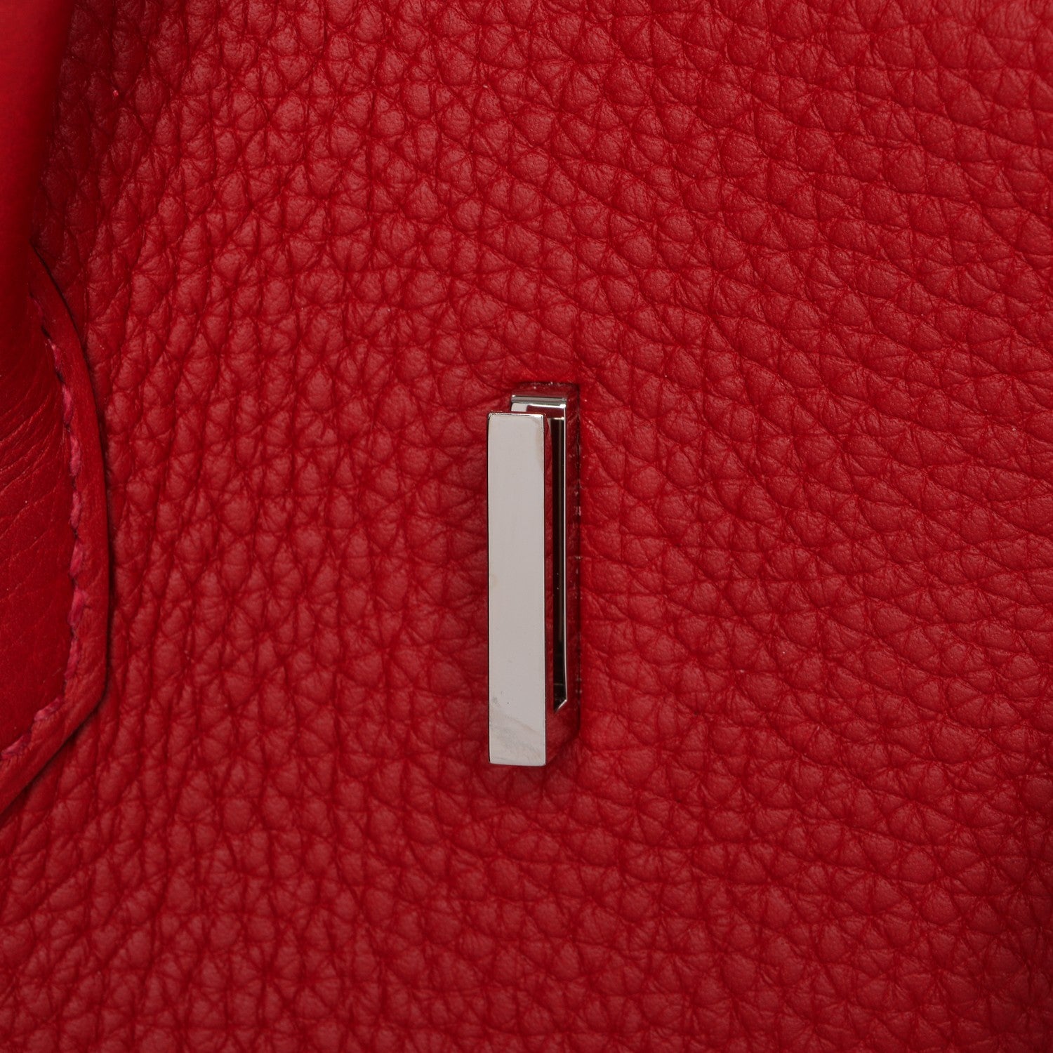 Hermes Taurillon Clemence Horseshoe Birkin 35 Rouge Casaque 15 of 24