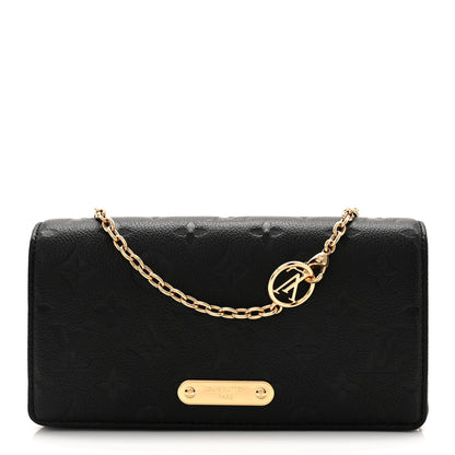 Louis Vuitton Empreinte Monogram Lily Wallet On Chain Black 1 of 10