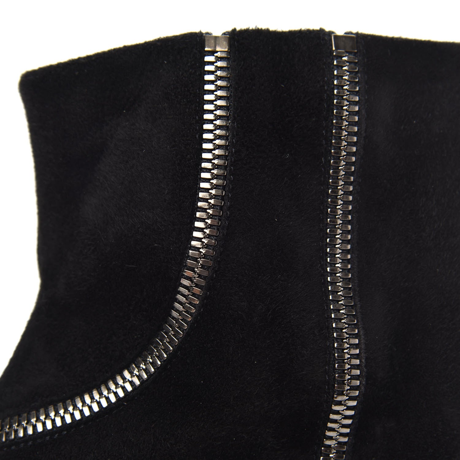 Gucci Suede Zipper Platform Pumps Black 35 9 of 10
