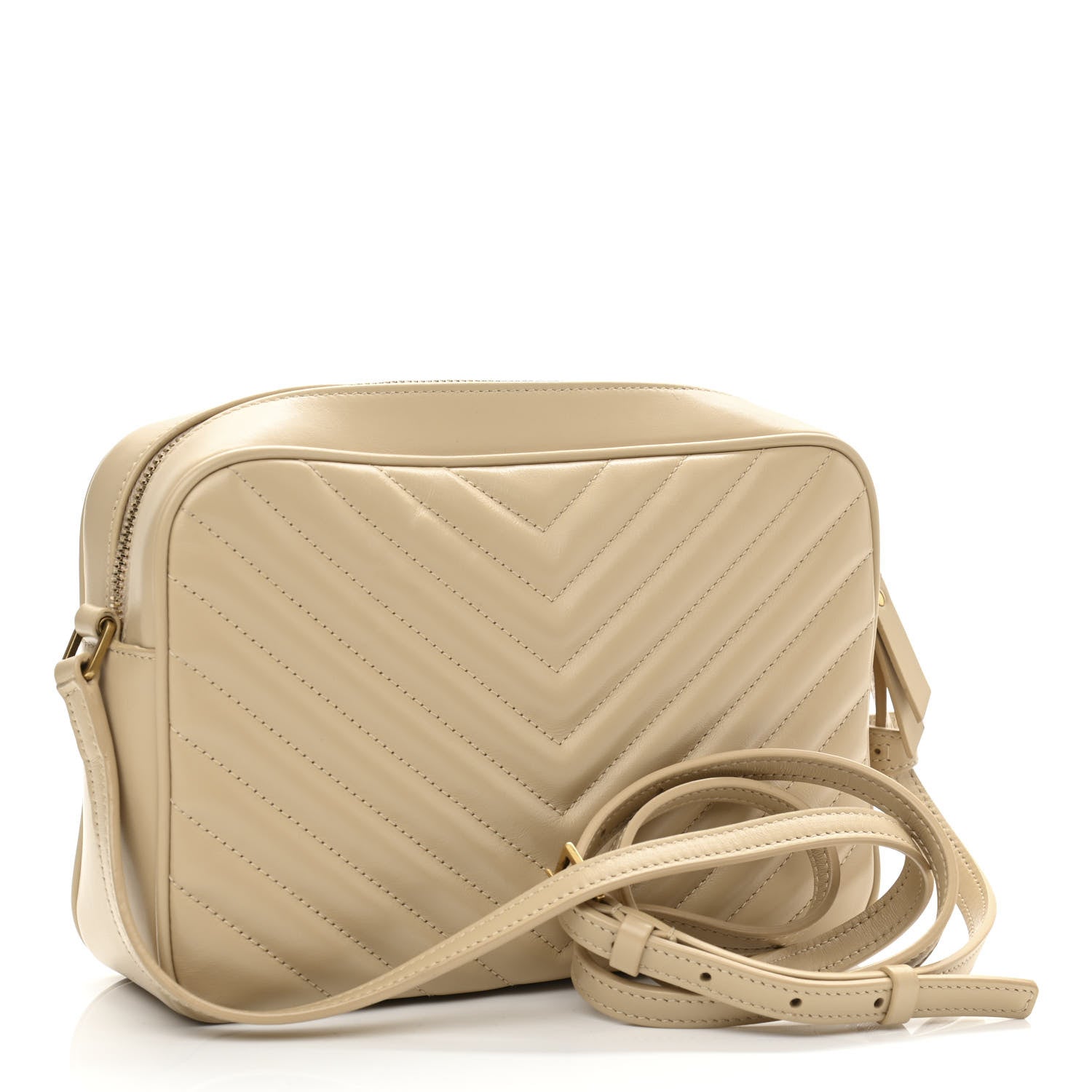 Saint Laurent Calfskin Matelasse Monogram Lou Camera Bag Ivory Natural 3 of 10