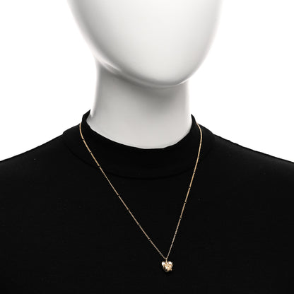 Gucci 18K Yellow Gold Le Marche Des Merveilles Bee Heart Pendant Necklace 2 of 4