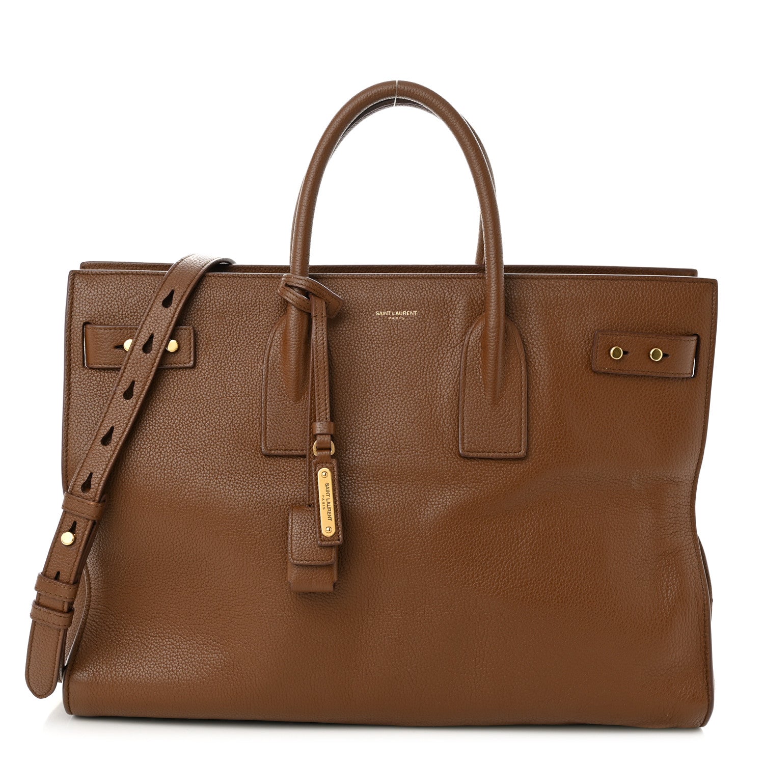 Saint Laurent Calfskin Large Sac De Jour Carryall Toasted Brown 1 of 11