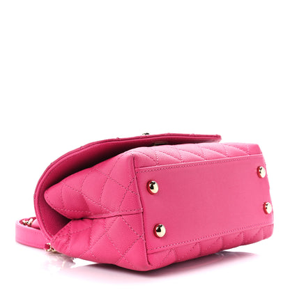 Chanel Caviar Quilted Extra Mini Coco Handle Flap Rose 4 of 11