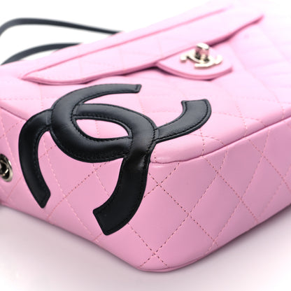 Chanel Calfskin Quilted Cambon Camera Case Pink Black 9 of 12