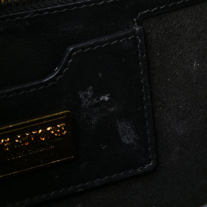 Dolce & Gabbana Smooth Calfskin Small DG Amore Satchel Bag Black 10 of 14