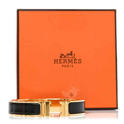 Hermes Enamel Narrow Clic Clac H Bracelet PM Black 5 of 5
