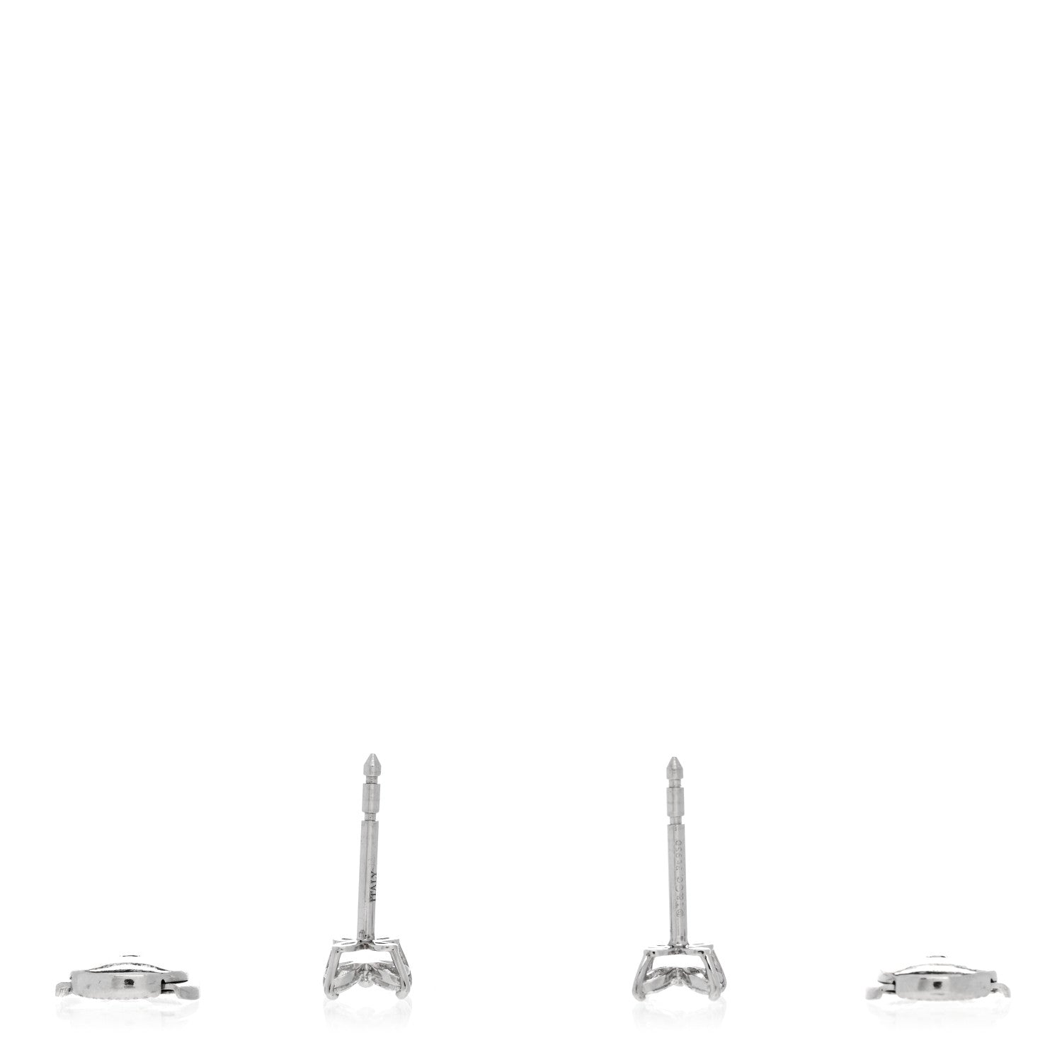 Tiffany Platinum Diamond .19ct Mini Victoria Earrings 3 of 5
