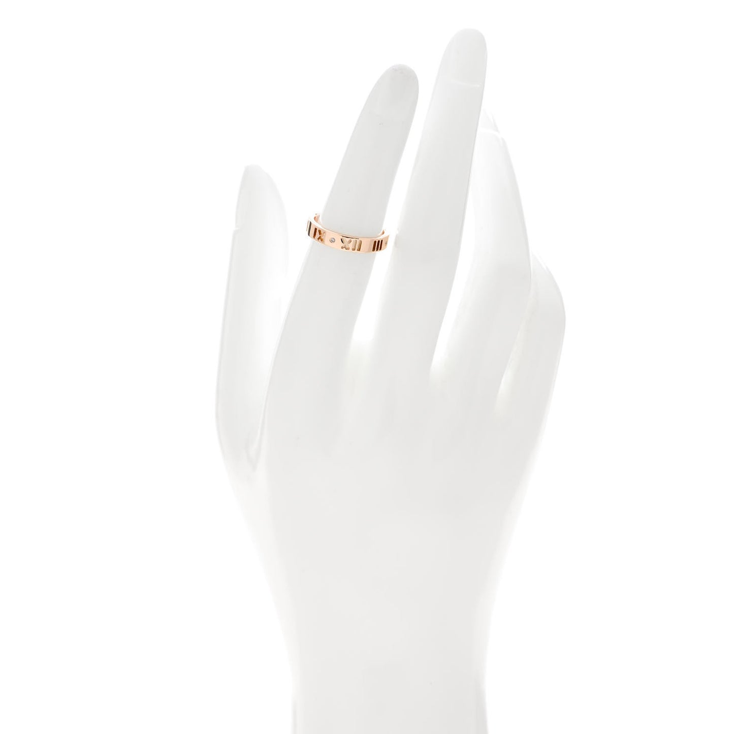 18K Rose Gold Diamond Atlas Pierced Ring 50 5.25