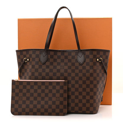 Louis Vuitton Damier Ebene Neo Neverfull MM Rose Ballerine 14 of 14