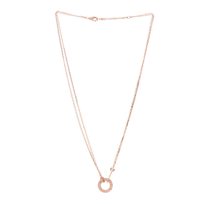Cartier 18K Pink Gold 2 Diamond LOVE Necklace 3 of 5