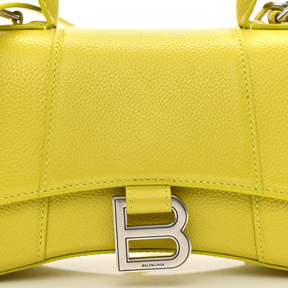 Balenciaga Grained Calfskin Hourglass Top Handle Bag XS Lime 8 of 9